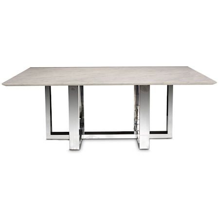 Rectangular Marble Top Dining Table