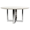 Michael Amini Halo Round Marble Top Dining Table