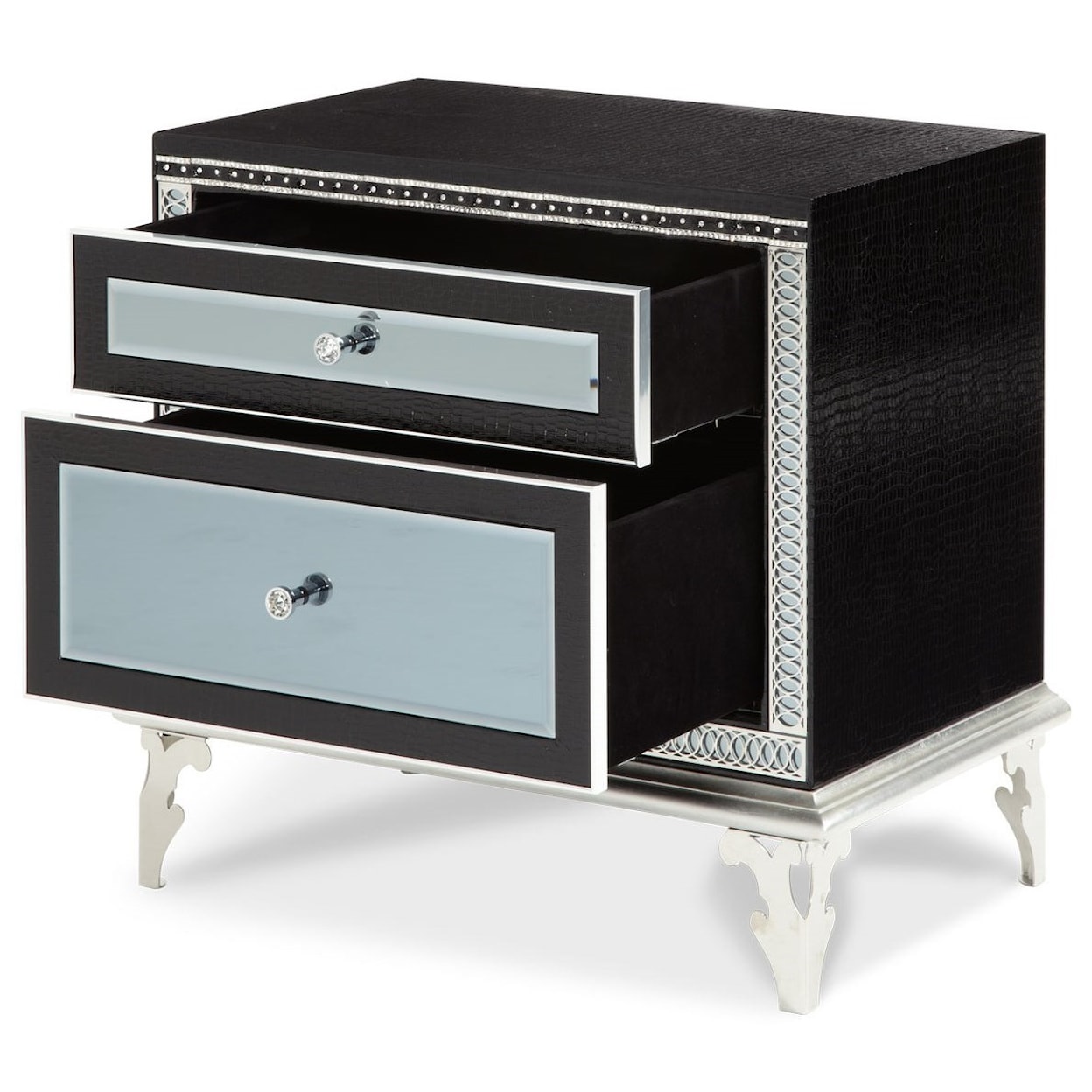 Michael Amini Hollywood Swank Upholstered Nightstand