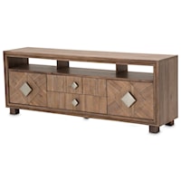 Contemporary TV Console with Velvet-Lined Drawers