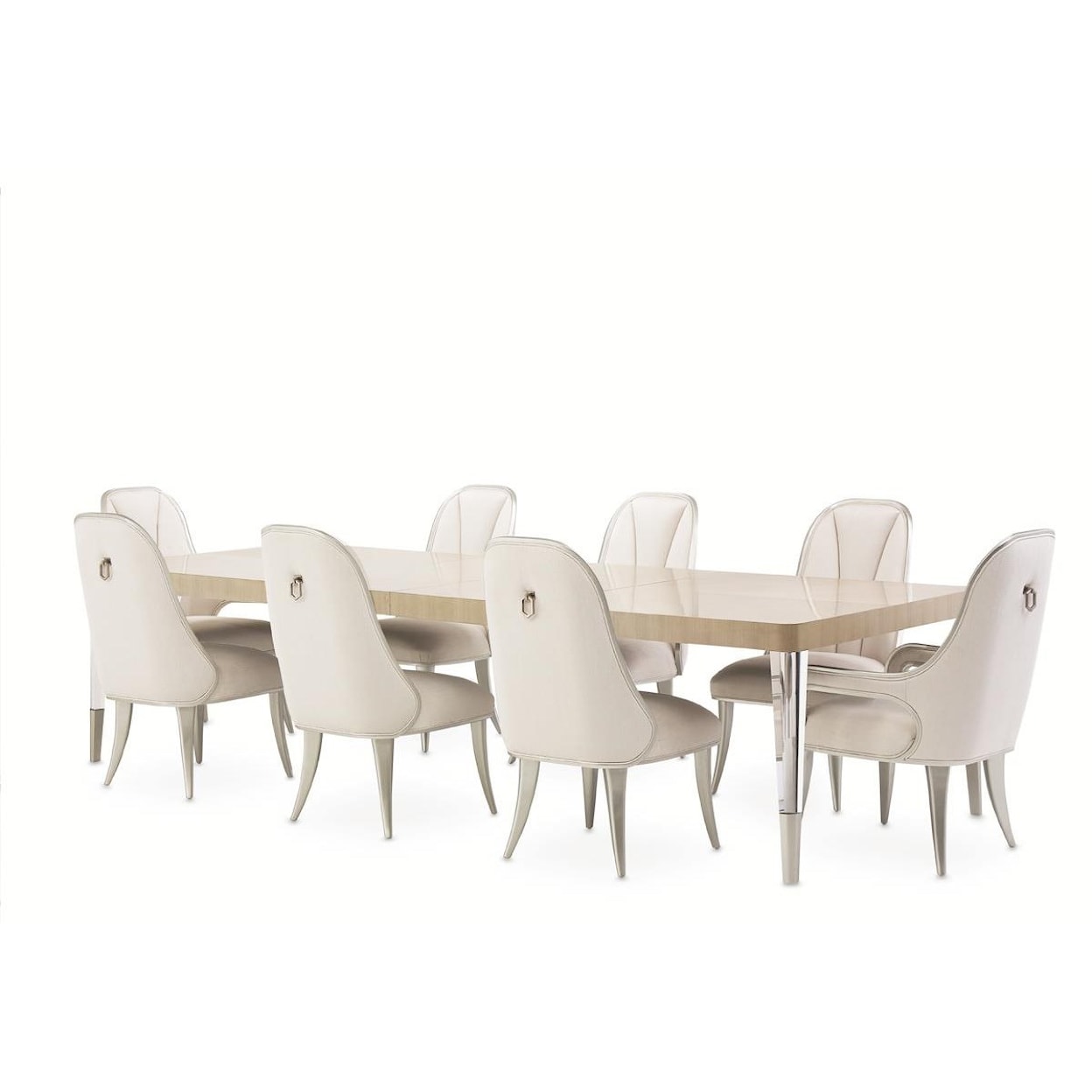 Michael Amini Penthouse Contemporary Rectangular Dining Table