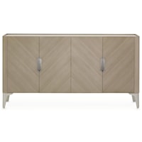 Sideboard with Four Doors in Ash Gray