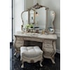 Michael Amini Platine de Royale Vanity and Mirror Set w/ Bench