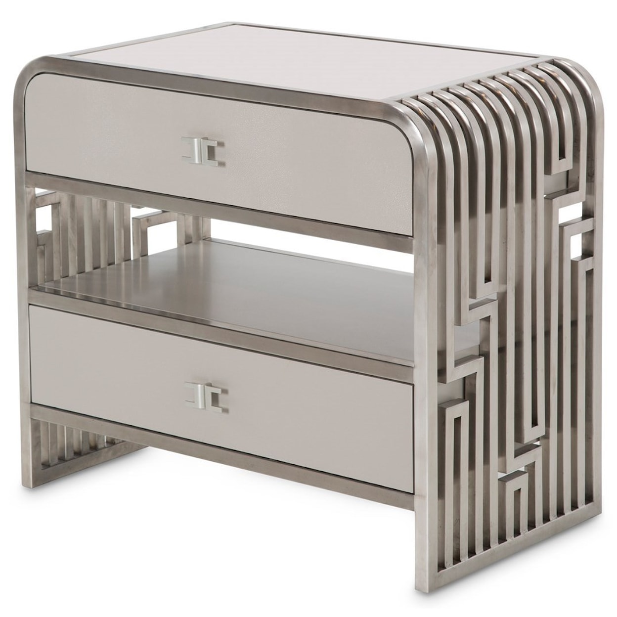 Michael Amini Roxbury Park Metal Nightstand