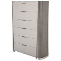 Contemporary 6-Drawer Chest with Hook Storage