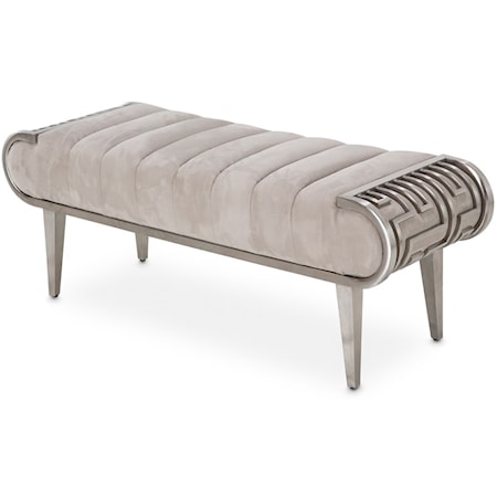 Channel-Tufted Bed Bench