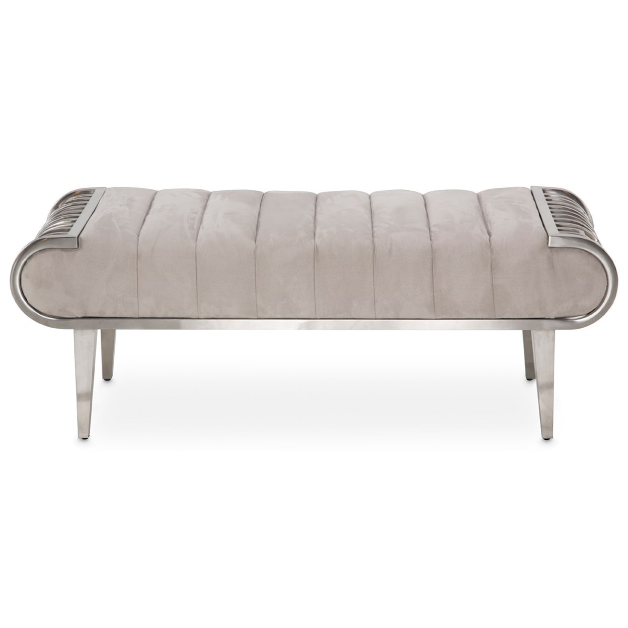 Michael Amini Roxbury Park Channel-Tufted Bed Bench