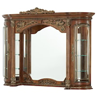 Traditional Dresser Mirror with Adjustable Shelving