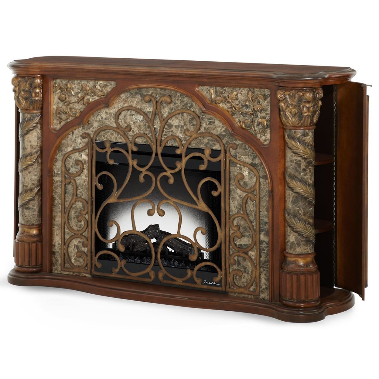 Michael Amini Villa Valencia Fireplace