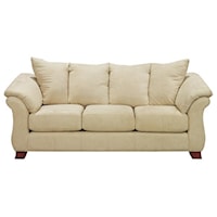 Contemporary Sofa with Flared Pillow Arms