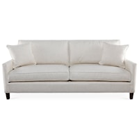 Contemporary Two Cushion Sofa with Framed Back