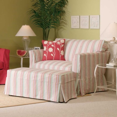 Slipcover Chair & Ottoman
