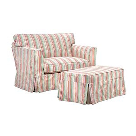 Slipcover Chair & Ottoman