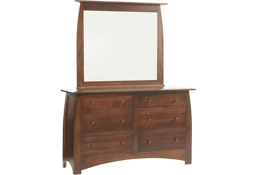 Bordeaux Dresser and Mirror by Millcraft at Saugerties Furniture Mart