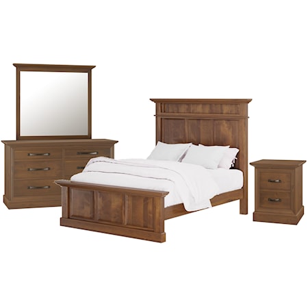 Queen Panel, Dresser, Mirror, Nightstand