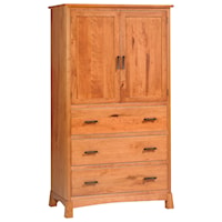 Transitional Solid Wood Armoire