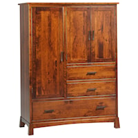 Transitional Solid Wood Door Chest