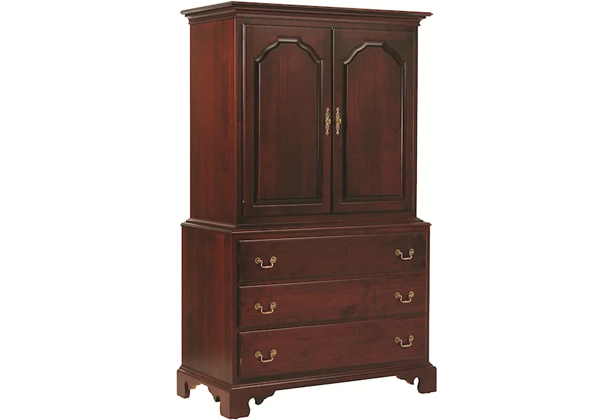 Elegant River Bend Armoire by Millcraft at Saugerties Furniture Mart