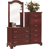 Chesser with 9 Drawers and Mirror