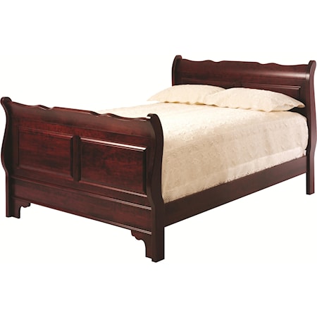 Full Sleigh Bed with Curved Sideposts