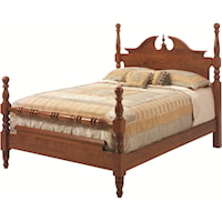 Queen Cannon Ball Bed with Decoratively Arched Headboard