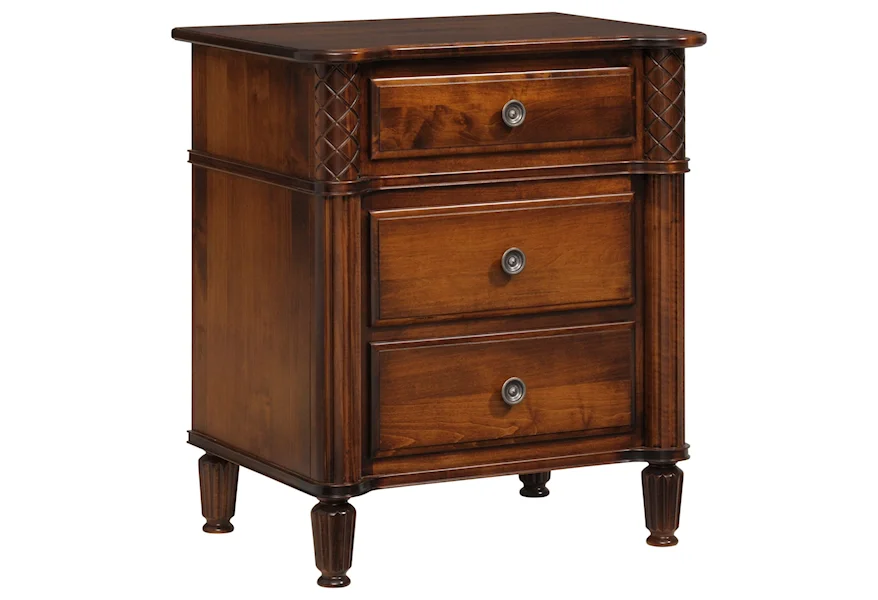 Eminence 3 Drawer Nightstand by Millcraft at Saugerties Furniture Mart