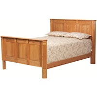 King Panel Bed with Raised Panels, Fluted Columns and Crown Molding