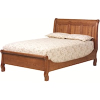 King Sleigh Bed with Raised Panels