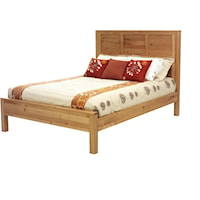 King Panel Bed with Hand-Rubbed Natural Finish