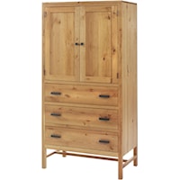 3-Drawer Armoire with 2-Adjustable Shelves