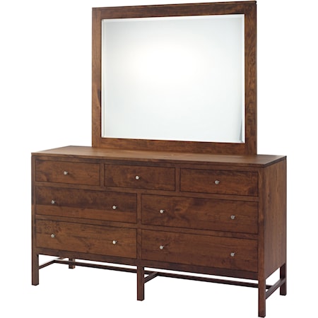 Dresser and Mirror Set