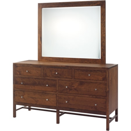 Dresser and Mirror Set