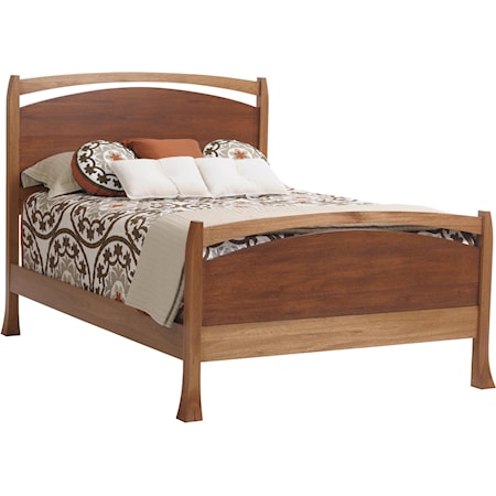King Panel Bed with Rounded Headboard