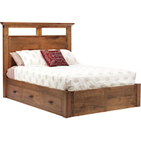 King Platform Bed with 6 Underbed Storage Drawers