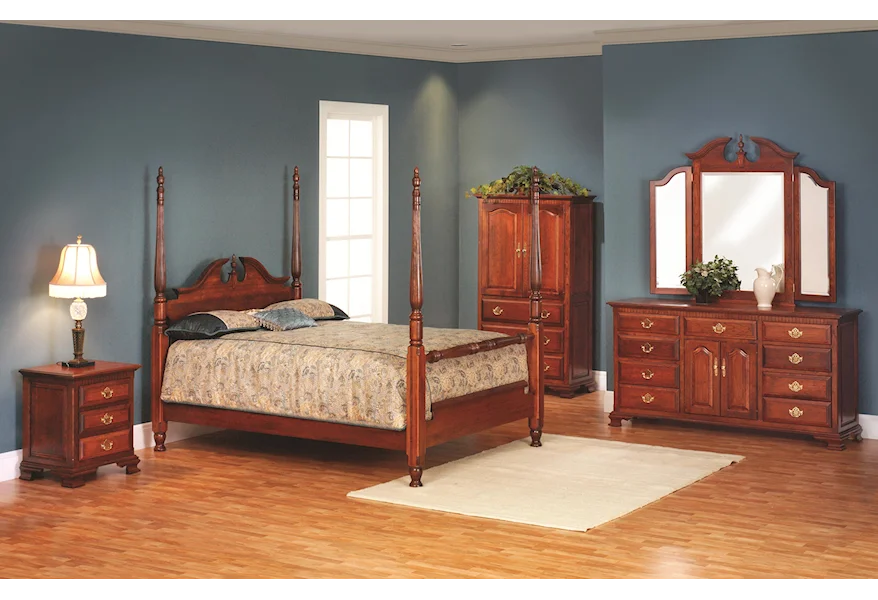 Victorias Tradition King Poster Bedroom Group by Millcraft at Saugerties Furniture Mart
