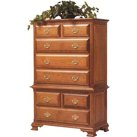 Chest on Chest with 8 Drawers