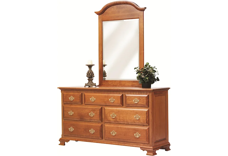Victorias Tradition Dresser and Mirror Set by Millcraft at Saugerties Furniture Mart