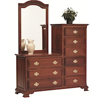 Chesser with 9 Drawers and Beveled Mirror Set
