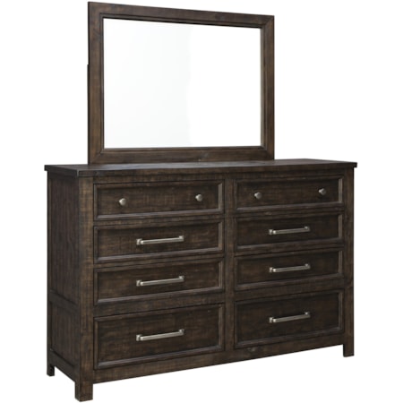 Dresser and Mirror Set