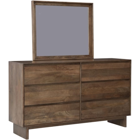 Dresser and Mirror Set