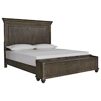 3 Piece King Panel Bed with Storage Bench Footboard