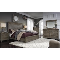 King Panel Bed, Dresser, Mirror, Nightstand and Chest Package