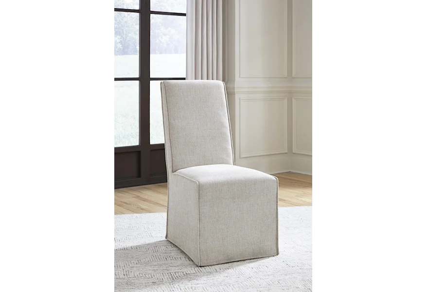 Langford Upholstered Skirted Side Chair by Millennium at Sam Levitz Furniture