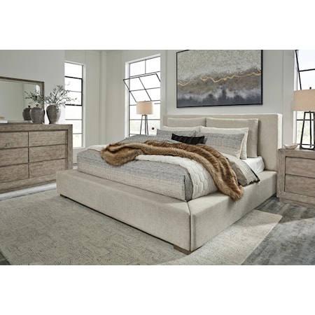 6 Piece King Upholstered Bedroom Set