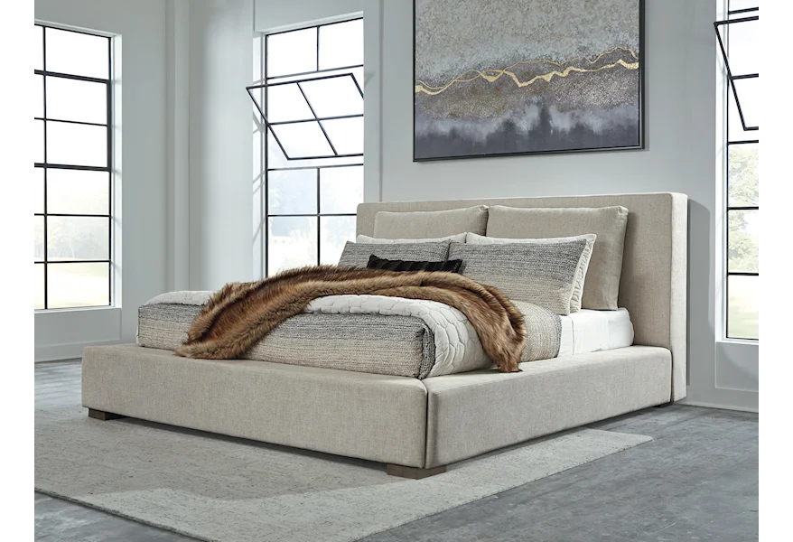 Langford 3 Piece King Upholstered Bed by Millennium at Sam Levitz Furniture