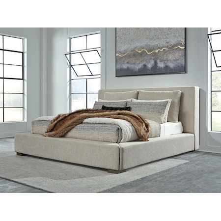 3 Piece King Upholstered Bed