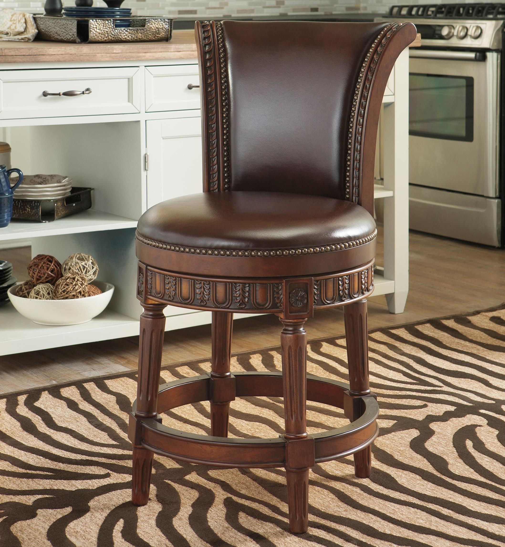 Upholstered Swivel Barstool