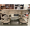 Miscellaneous Desks Mango Wood Desk With Metal Accents