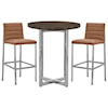 Modus International Amalfi Metal Back Bar Stool in Cognac