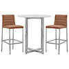 Modus International Amalfi Metal Back Bar Stool in Cognac